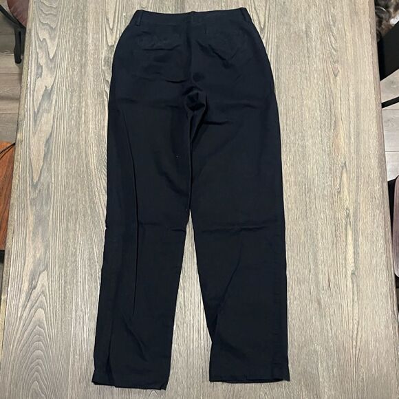 Talbots Womens Black High Waisted Stretch Career Work wear Straight Leg Pants 4 - Picture 5 of 12